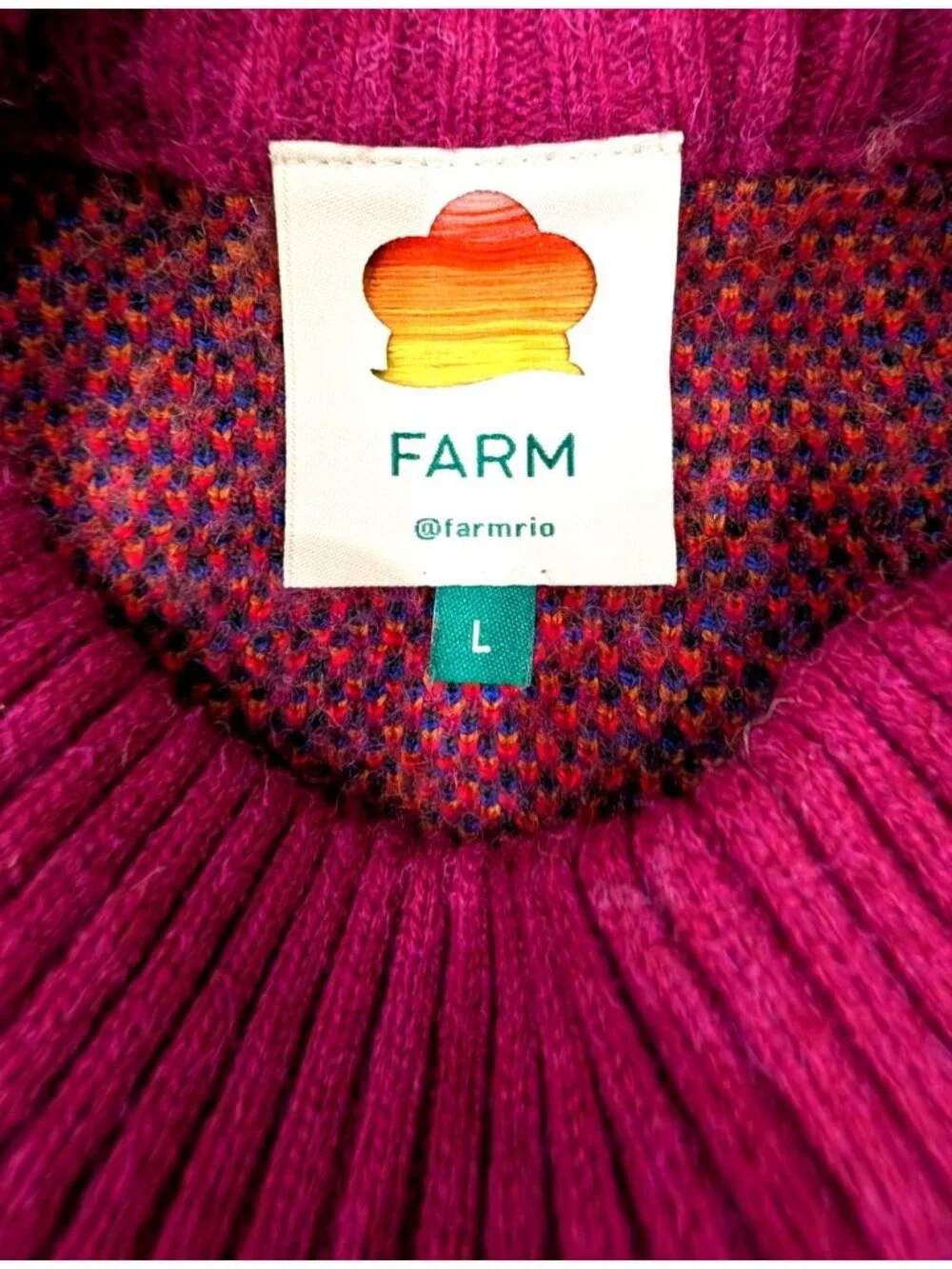 Anthropologie FARM Rio Graphic Toucans Sweater, Women Size Large